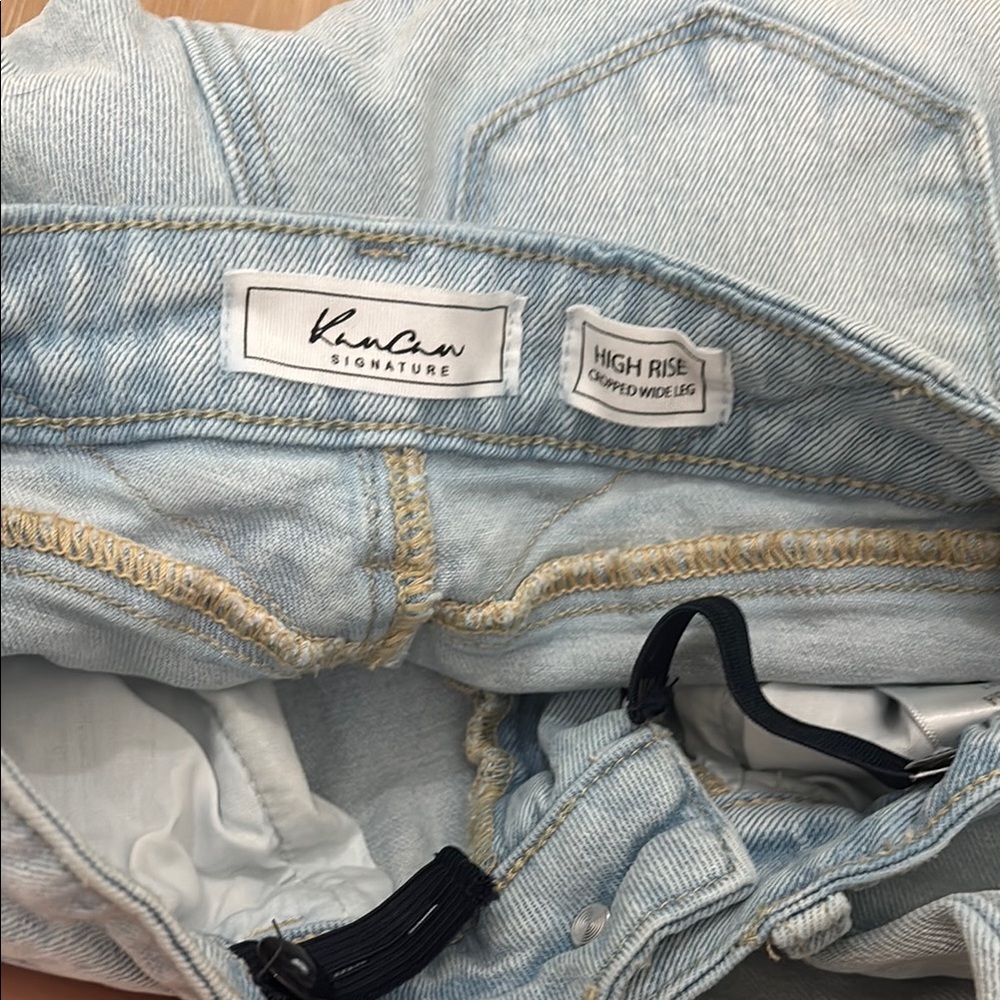 KanCan Blue Wide-Leg High-Waisted Jeans - Picture 3 of 5